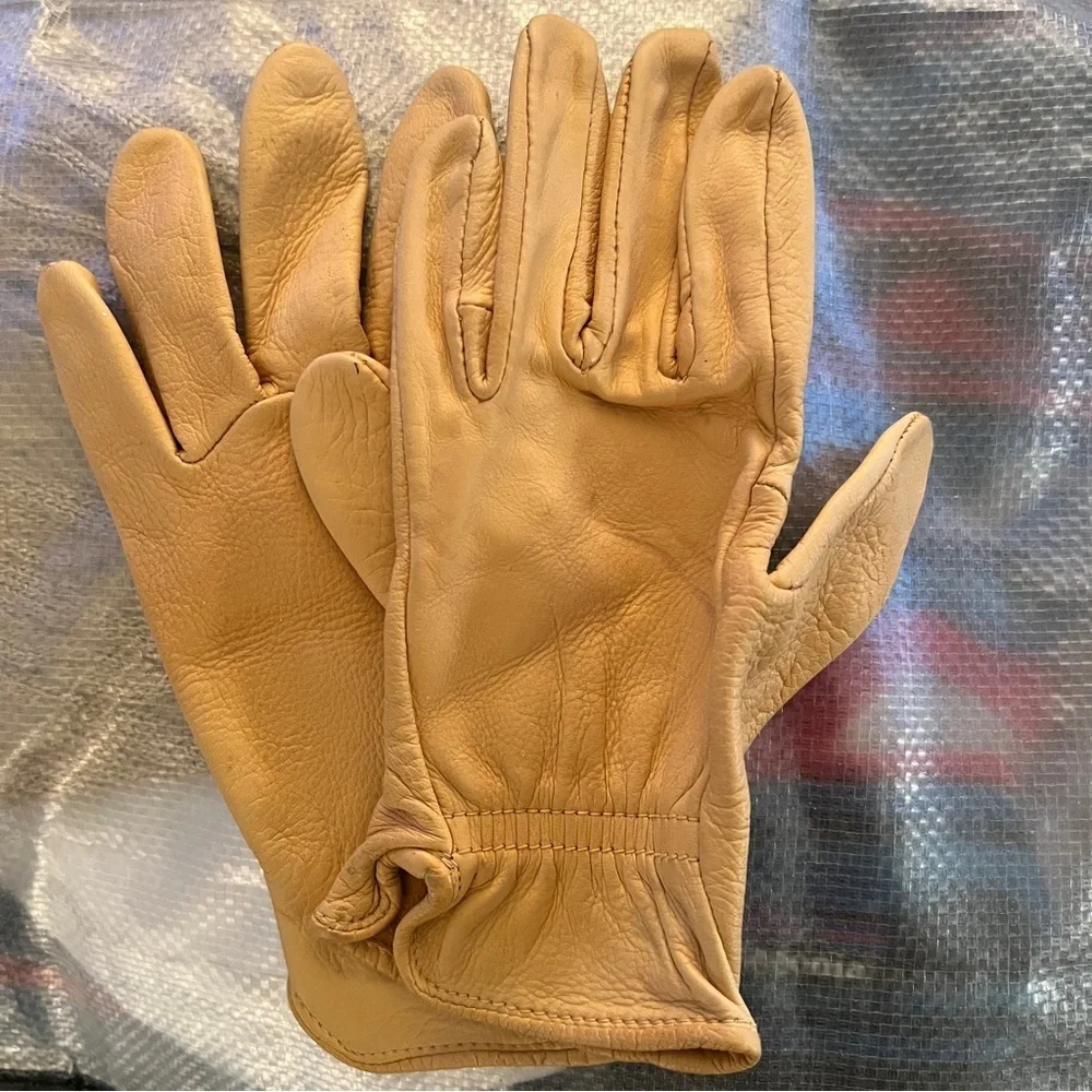 Women’s Vintage Deerskin Tan Unlined Driving Work Gloves NEW without Tags Size 7